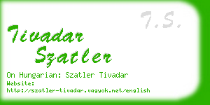 tivadar szatler business card